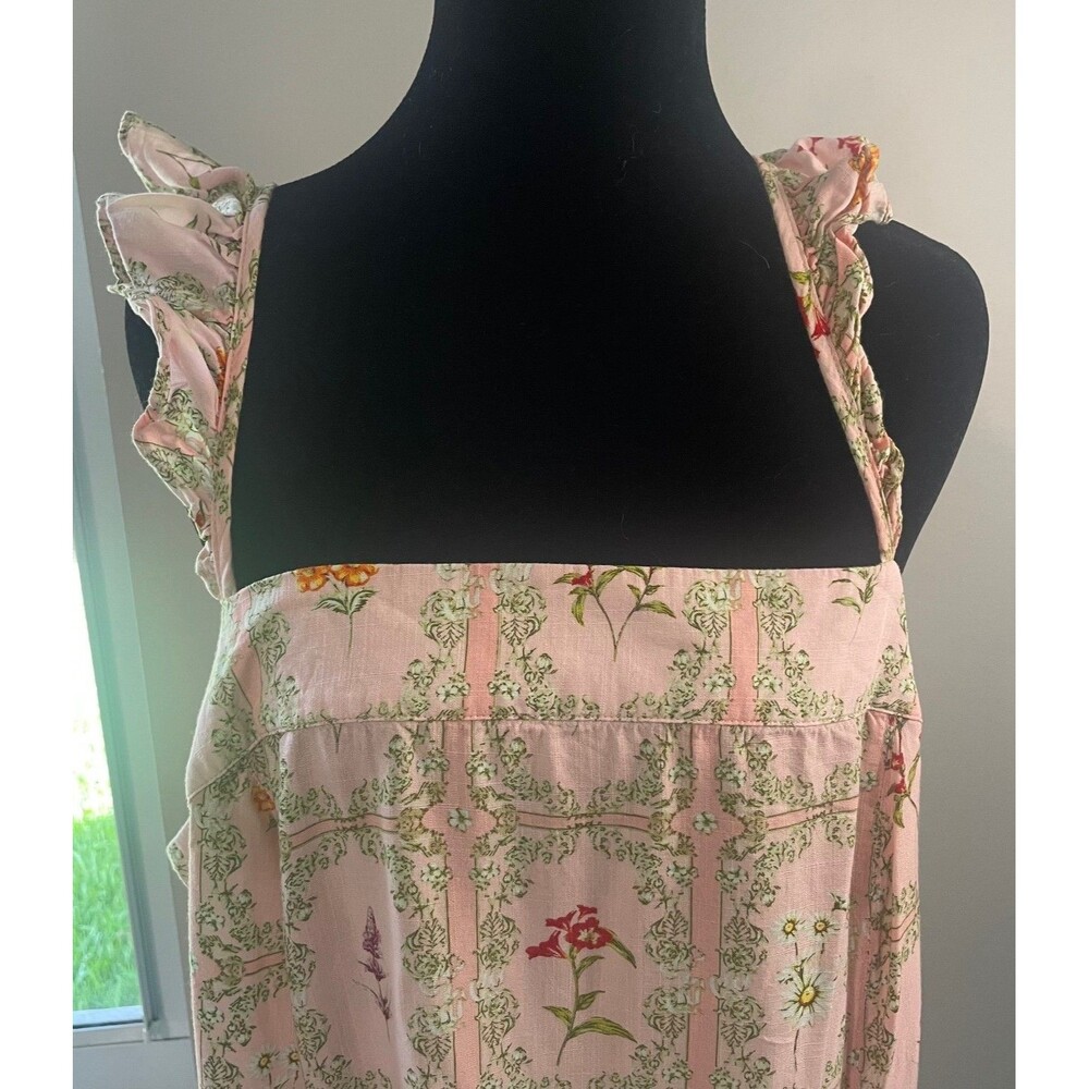 Agua Bendita X Target Sz 1X Floral Pink Sundress Ruffle Romantic Soft Comfy - Picture 3 of 7